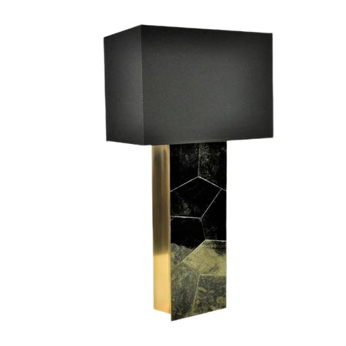 Mica and Brass Table Lamp by François-Xavier Turrou for Ginger Brown