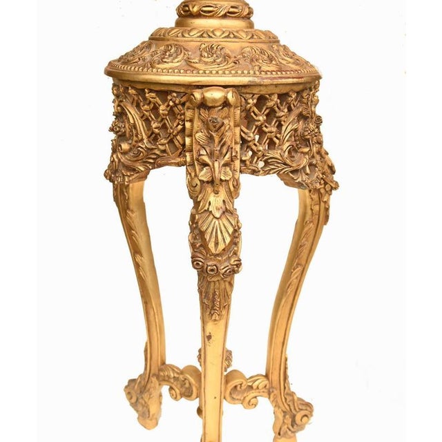 Plastic Italian Rococo Stands in Giltwood, Set of 2 For Sale - Image 7 of 9