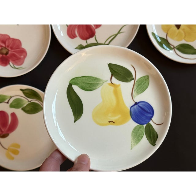 Stetson Hand Painted Plates Set of 8 for Dessert, Salad, Bread, or Hor'dourves For Sale - Image 16 of 18