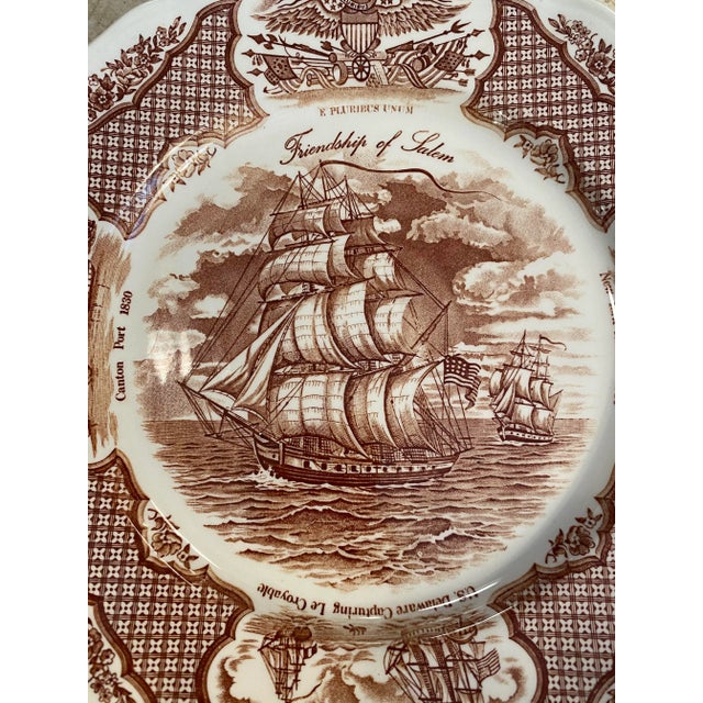 1960s Staffordshire Nautical Plates S/6 For Sale - Image 5 of 6
