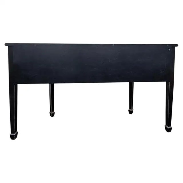 Hollywood Regency Chinoiserie Demilune Sideboard Console Table Server For Sale - Image 11 of 12
