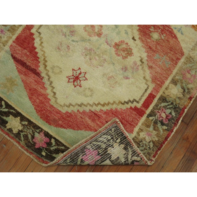 Square Medallion Turkish Throw Rug rug no.r4944 For Sale - Image 4 of 5