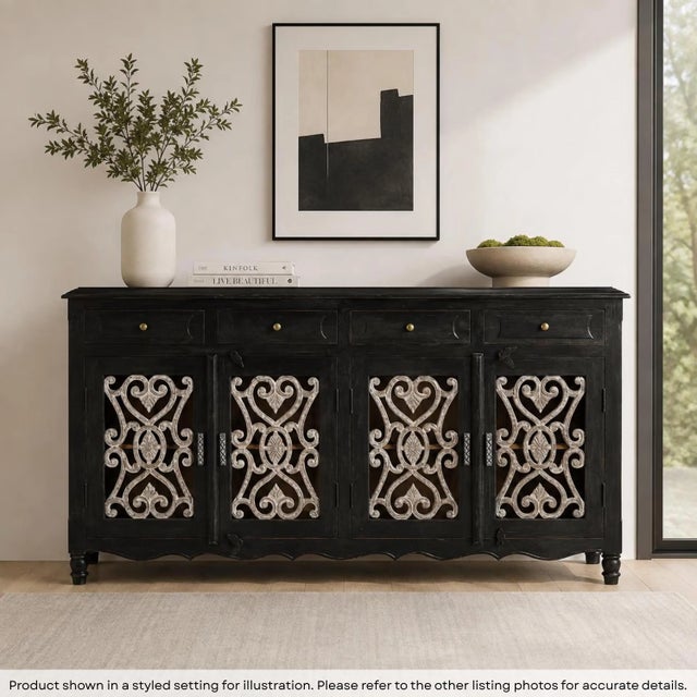 Transform your living space with a piece that breathes history and sophisticated style. This Modern Farmhouse Credenza is...