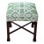 1990s Chinese Chippendale Bench in Schumacher “Ziz” For Sale