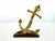 Vintage 1940's Brass Anchor Desk Inkstand on Cast Iron Base | Nautical Maritime Desk Accessory For Sale - Image 4 of 8
