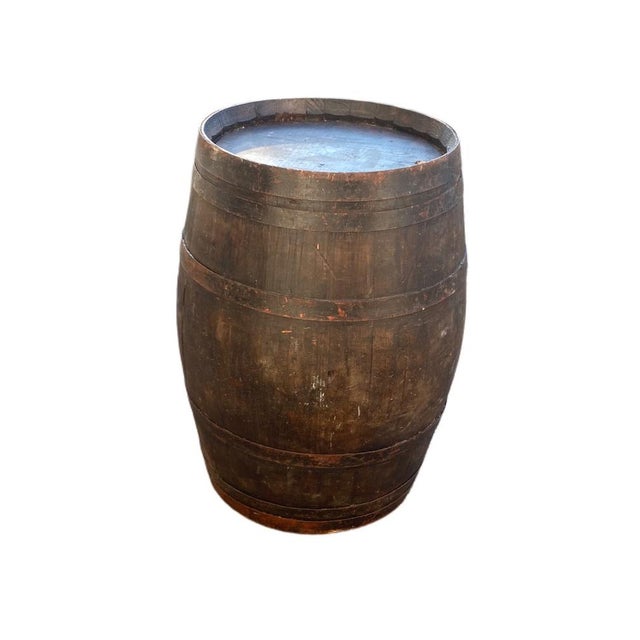 Vintage Wooden Barrel, 1930s For Sale - Image 6 of 7