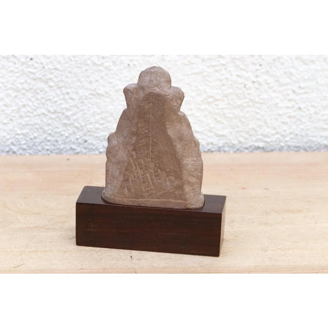 19th Century The Stone Guardian Seated Ganesha Antique Sculpture For Sale - Image 5 of 8