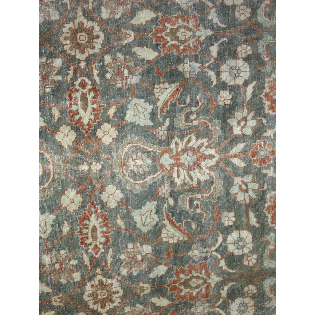 Traditional 1920s Charcoal Sage Tabriz Rug, 8' X 11'6'' For Sale - Image 3 of 10