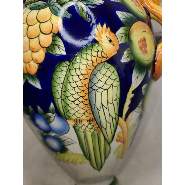 Vintage Pair of Fitz and Floyd Italian Mediterranean Amphora Vases For Sale - Image 11 of 12