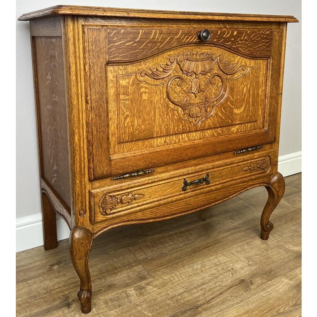 Vintage Louis XIV French Oak Sideboard For Sale - Image 3 of 13