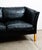 Black Mid 20th Century Danish Modern Sofa Couch 3 Seat Borge Mogensen Leather Black Settee For Sale - Image 8 of 12