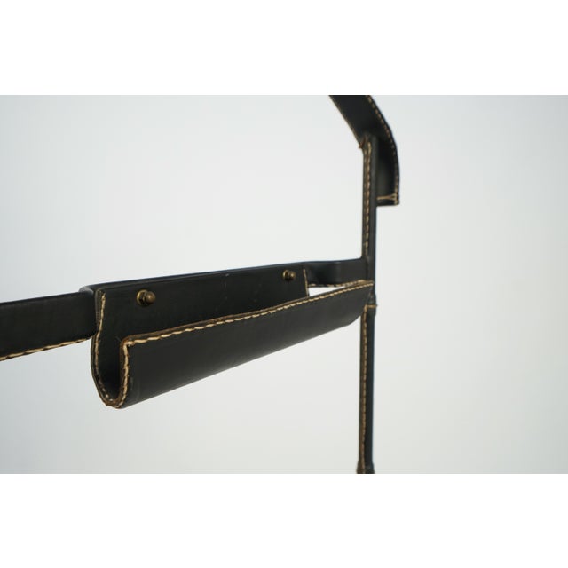 Leather Dressboy by Jacques Adnet, 1950s For Sale - Image 4 of 8