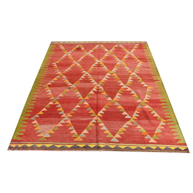 Vintage Wool Kilim Rug For Sale