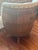 Rustic Rustic Swivel Barrel Accent Chair | Tufted Upholstery | Wine Barrel Style For Sale - Image 3 of 8