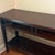 High-End Dark Wood Console Table With X-Brace Sides & Lower Shelf For Sale - Image 10 of 11