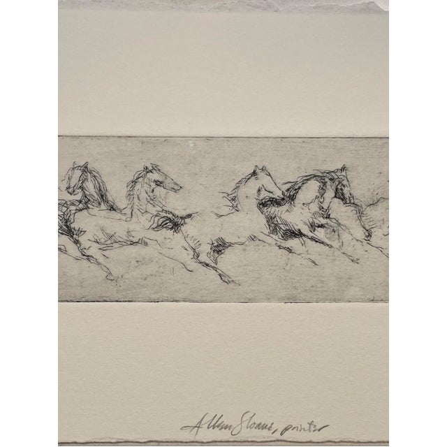 William Meyerowitz (1893-1981) etching of horses running. This is in the collection of the Blanton Museum at the...