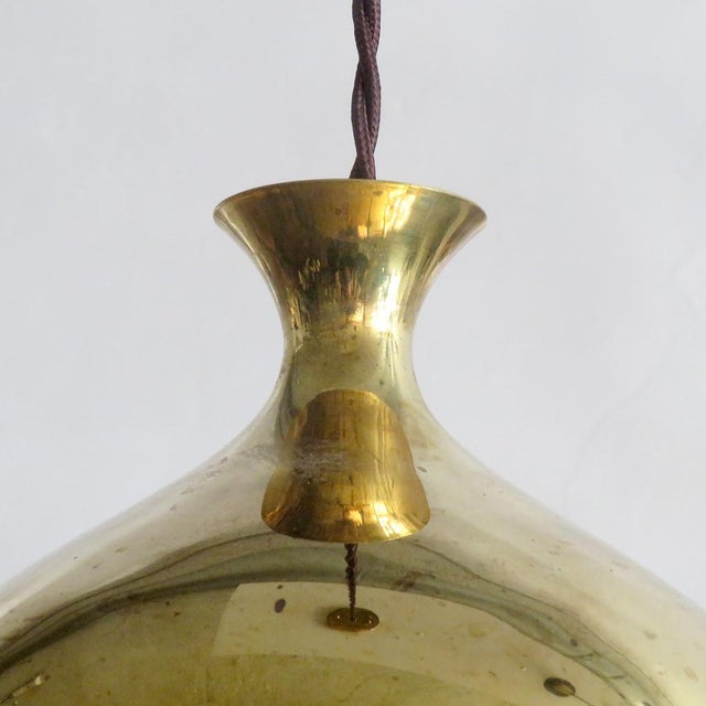 Brass Pendant Lights by Helge Zimdal for Falkenbergs Belysning, 1960 For Sale In Los Angeles - Image 6 of 11