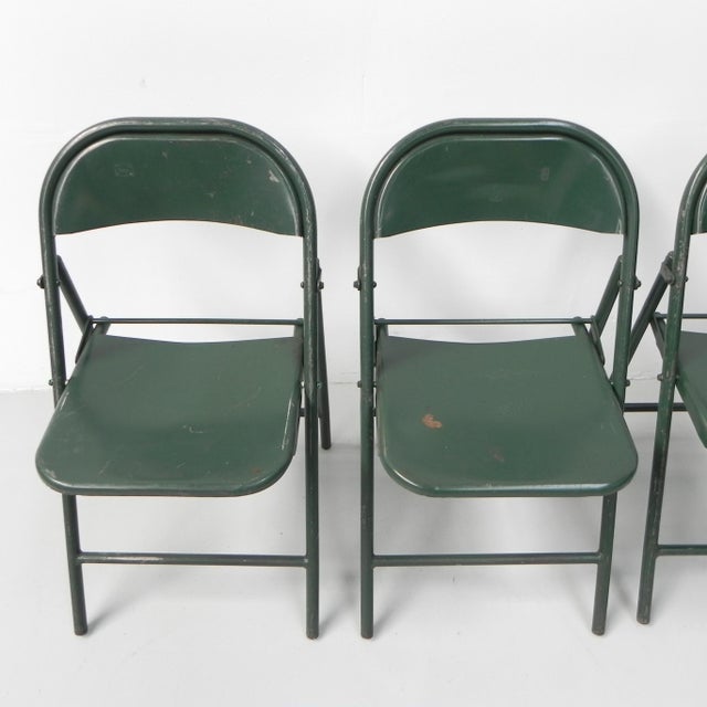 Industrial Steel Du-Al Folding Chairs from Dare Inglis, 1960s, Set of 4 For Sale - Image 14 of 18