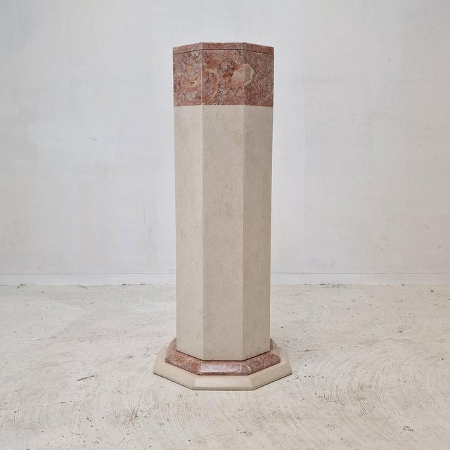 Italian Marble Pedestal, 1980s For Sale - Image 15 of 15