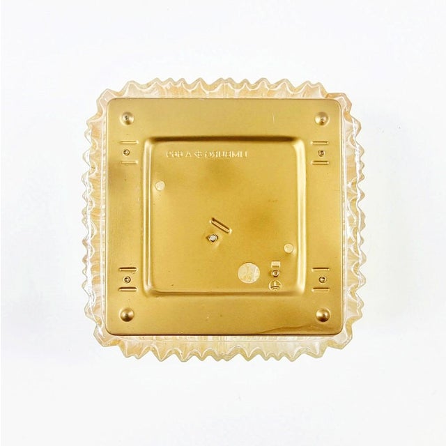 Mid-Century German Flush Mount in Amber Glass by Helena Tynell for Limburg, 1970s For Sale - Image 11 of 12