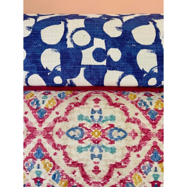 Contemporary Newly Upholstered Full Headboard in Kelly Ripa Home "Seen & Heard" Fabric For Sale - Image 3 of 5