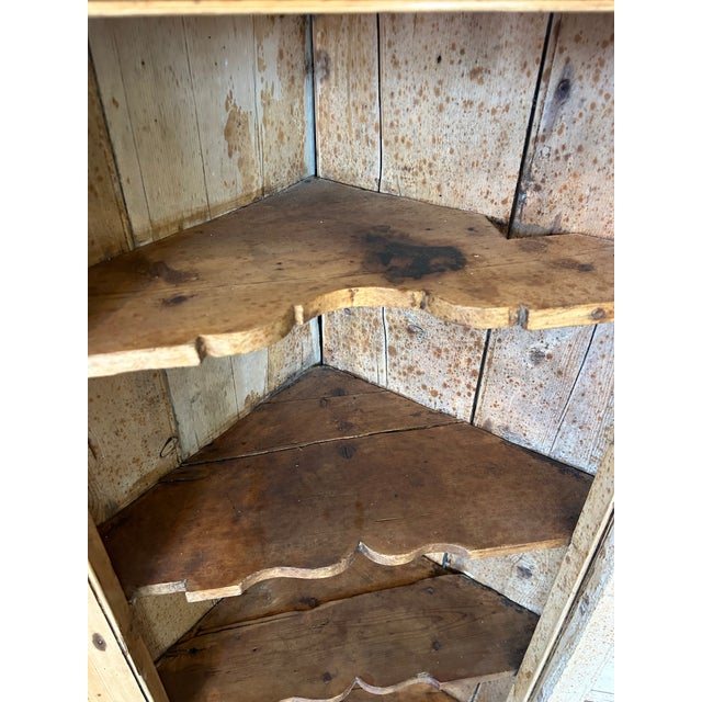 Antique Pine Hanging Corner Cabinet For Sale - Image 15 of 17
