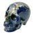 1970s Vintage Abstract Expressionism Boho Chic Hand Carved Navy Sodalite Stone Skull Sculpture, Halloween For Sale