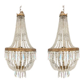 19th Century Sack Chandeliers - a Pair For Sale