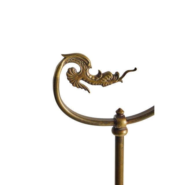 Metal Scandinavian Art Deco Brass Floor Lamp, 1930s For Sale - Image 7 of 9