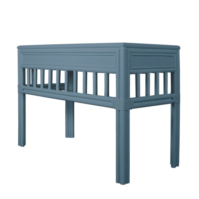 David Francis Colony Desk, Regatta Blue For Sale - Image 4 of 9