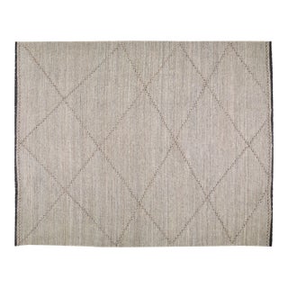 1990s Moroccan Hand Knotted Zanafi Rug With Soft Texture,10'2"X12'9" For Sale