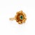Vintage 18k Gold & Natural Emerald Figural Flower Ring For Sale - Image 12 of 15