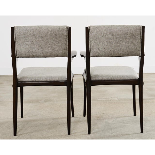 Set of Four Carlo De Carli Walnut Dining Armchairs For Sale - Image 12 of 12