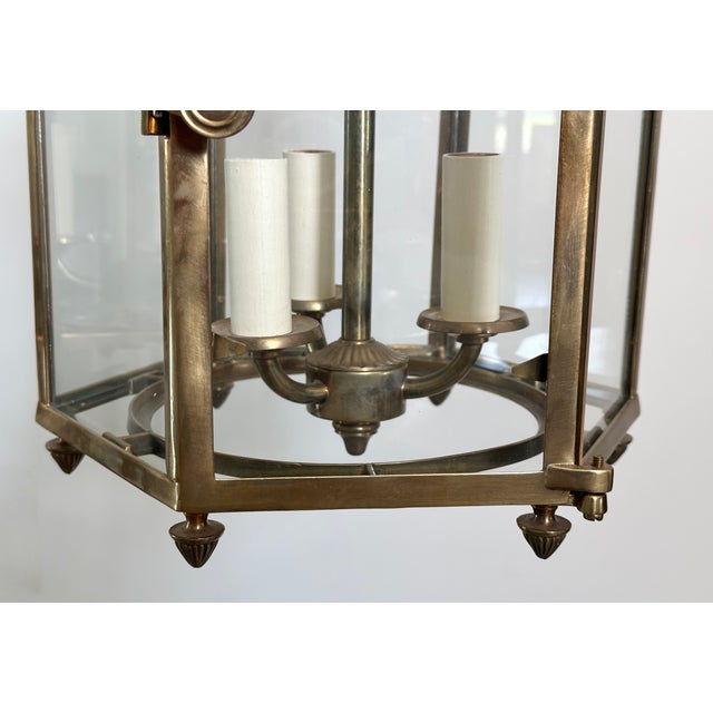 Pair Vaughan Designs English Regency Style Brass Hanging Lanterns For Sale In Cincinnati - Image 6 of 15