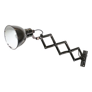 Black Scissor Lamp from Elektroinstala Decín, 1950s For Sale