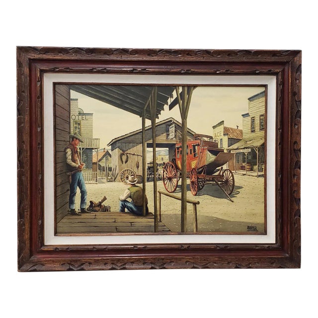 Alfred Owles (1894-1978) "The Long Wait" Original Watercolor C.1970s For Sale