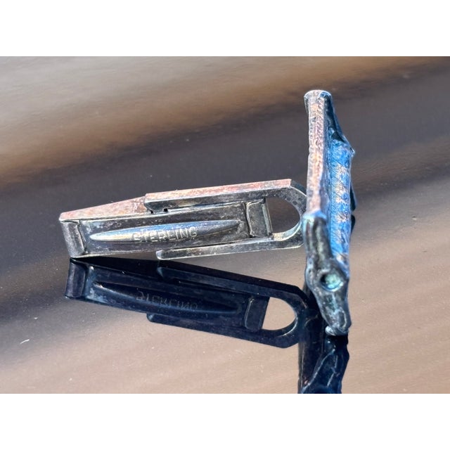 Silver Early 20th Century Sterling Silver Cufflinks - Ancient Doors, A Pair For Sale - Image 8 of 8