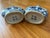 Late 19th Century Qing Dynasty Chinese Blue & White Porcelain Miniature Moon Flask Vases - Pair For Sale - Image 4 of 10