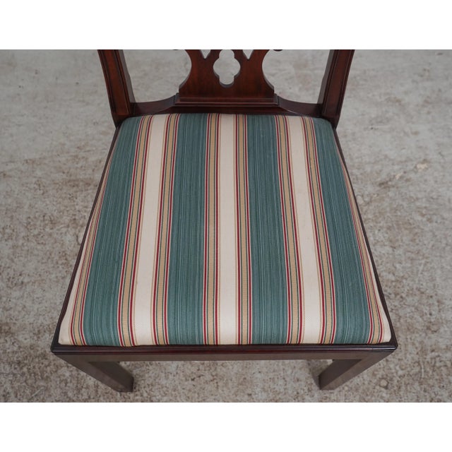 Brown Set of 6 Henkel Harris Model 107 Mahogany Dining Room Chairs For Sale - Image 8 of 12