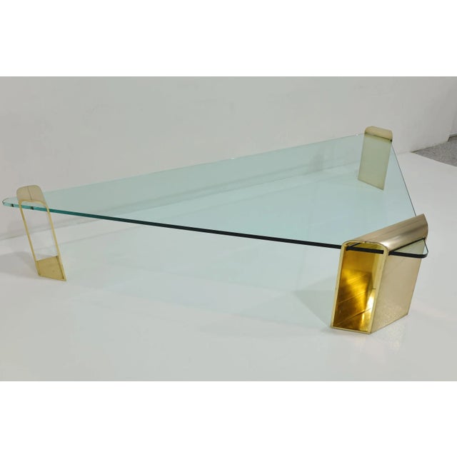 Metal Large Stunning Solid Brass Cocktail Table by Lorin Marsh, 1970s For Sale - Image 7 of 12