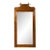 Large English Faux-Bamboo Walnut Mirror Made of 1900s Doors with Carved Ivy For Sale