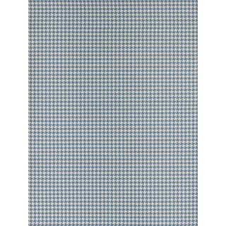 Sample - The House of Scalamandré Houndstooth Sisal Wallpaper, Cobalt For Sale