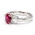 Gia Certified 2 Carat Pigeon Blood Burma Ruby Platinum Ring, Size 6.25 For Sale - Image 4 of 12