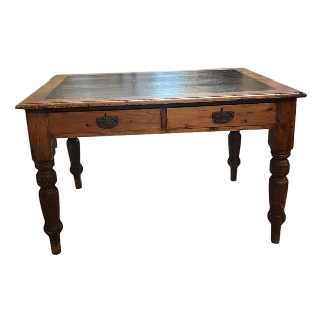 Early 20th Century English Oak Top Desk For Sale