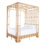 Amanda Lindroth Paradise Fretwork Canopy Bed - Queen For Sale