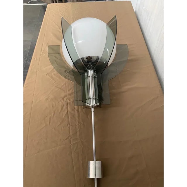 Glass Ceiling Lamp, 1970s For Sale - Image 7 of 8