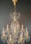 Glass 1920s Art Nouveau Maria Theresa Crystal Chandelier Lustre Brass Glass Antique For Sale - Image 7 of 11