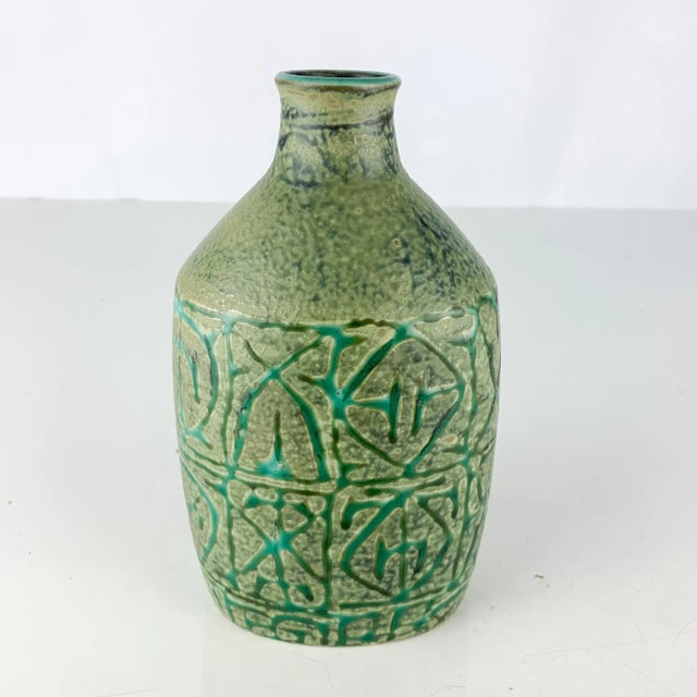 Ceramic Vintage Nils Thorrson Pottery Vase Royal Copenhagen Denmark Mid Century For Sale - Image 7 of 9