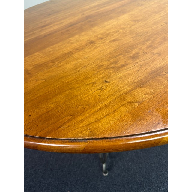 Ethan Allen Maison Cherry and Wrought Iron Dining Table For Sale In New York - Image 6 of 12