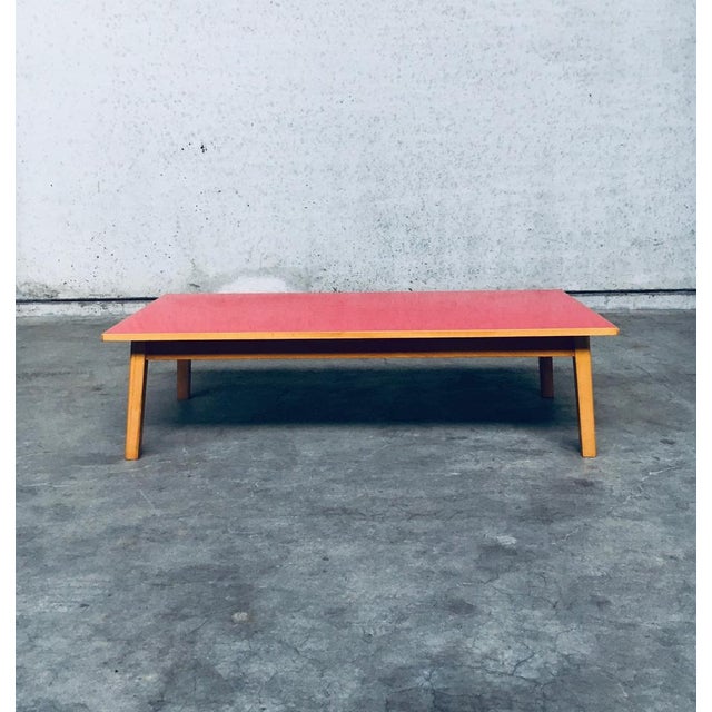 Mid-Century Red Coffee Table, Belgium, 1950s For Sale - Image 13 of 18